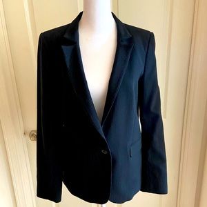 THEORY BLACK PINKSTRIPE BLAZER SIZE 10 EUC